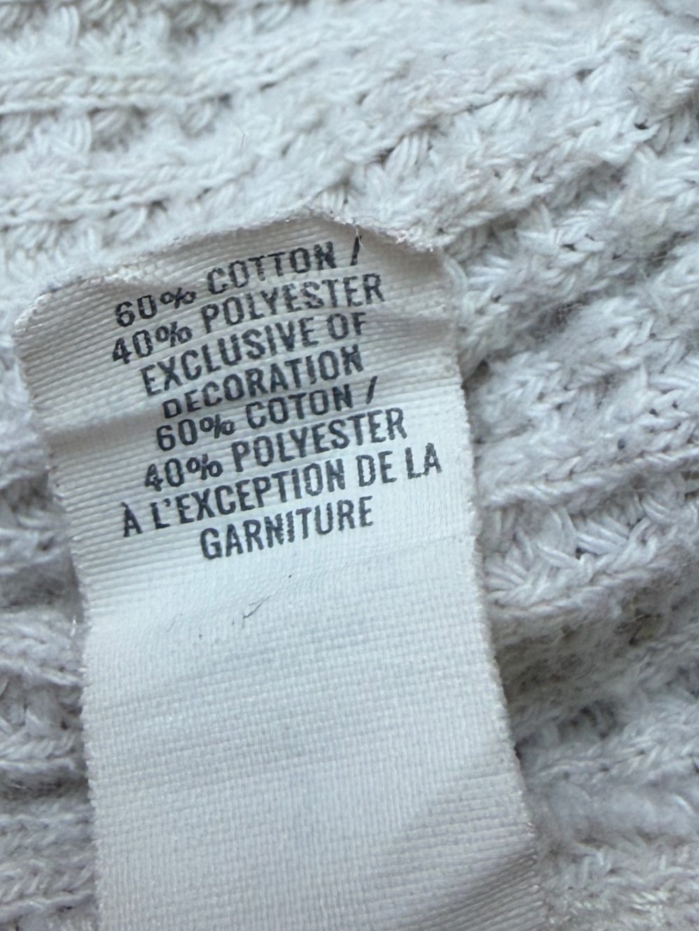 Aerie Waffle Knit Crewneck Pullover Loungewear Top- Cream Women Size Small - Picture 9 of 9